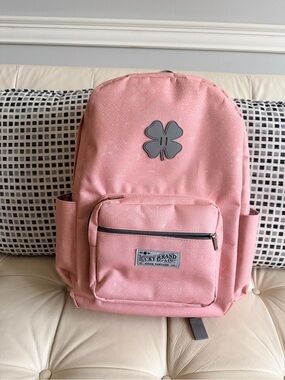 Lucky Brand Dusty Pink Patterned Backpack
